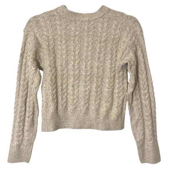 Y2k Tan Cable Knit‎ Sweater - Picture 3 of 3